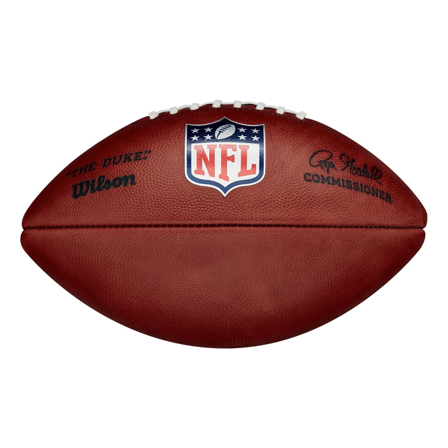 The Wilson the duke NFL official game ball with the nfl shield